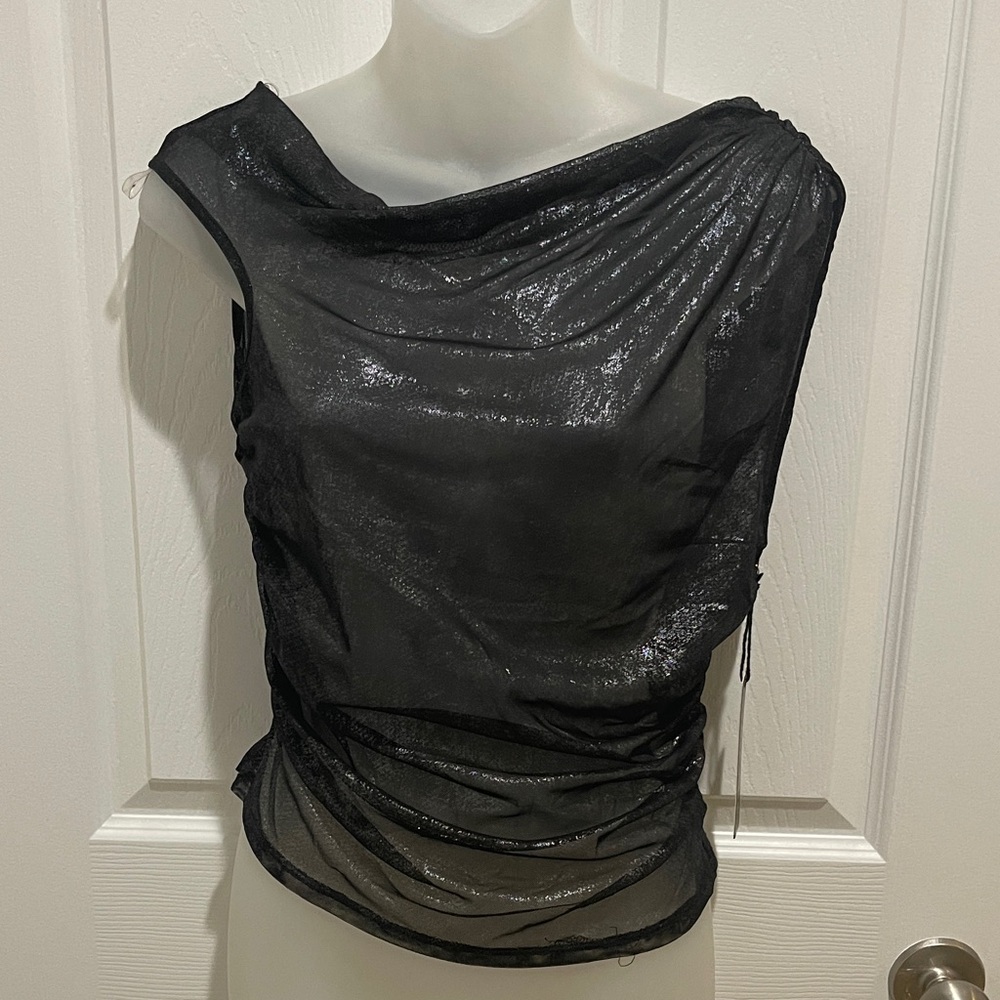 Haute Maude Black Sheer Top